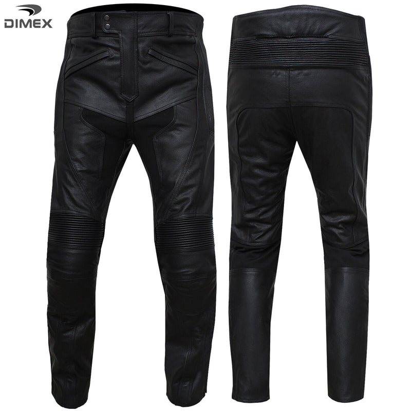 Mens Motorcycle Leather Racing Two Peice Suit Motorbike Riding Jacket + Trousers