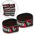 Weight Lifting Knee Wraps Straps Elasticated Cotton Gym Workout Bandages