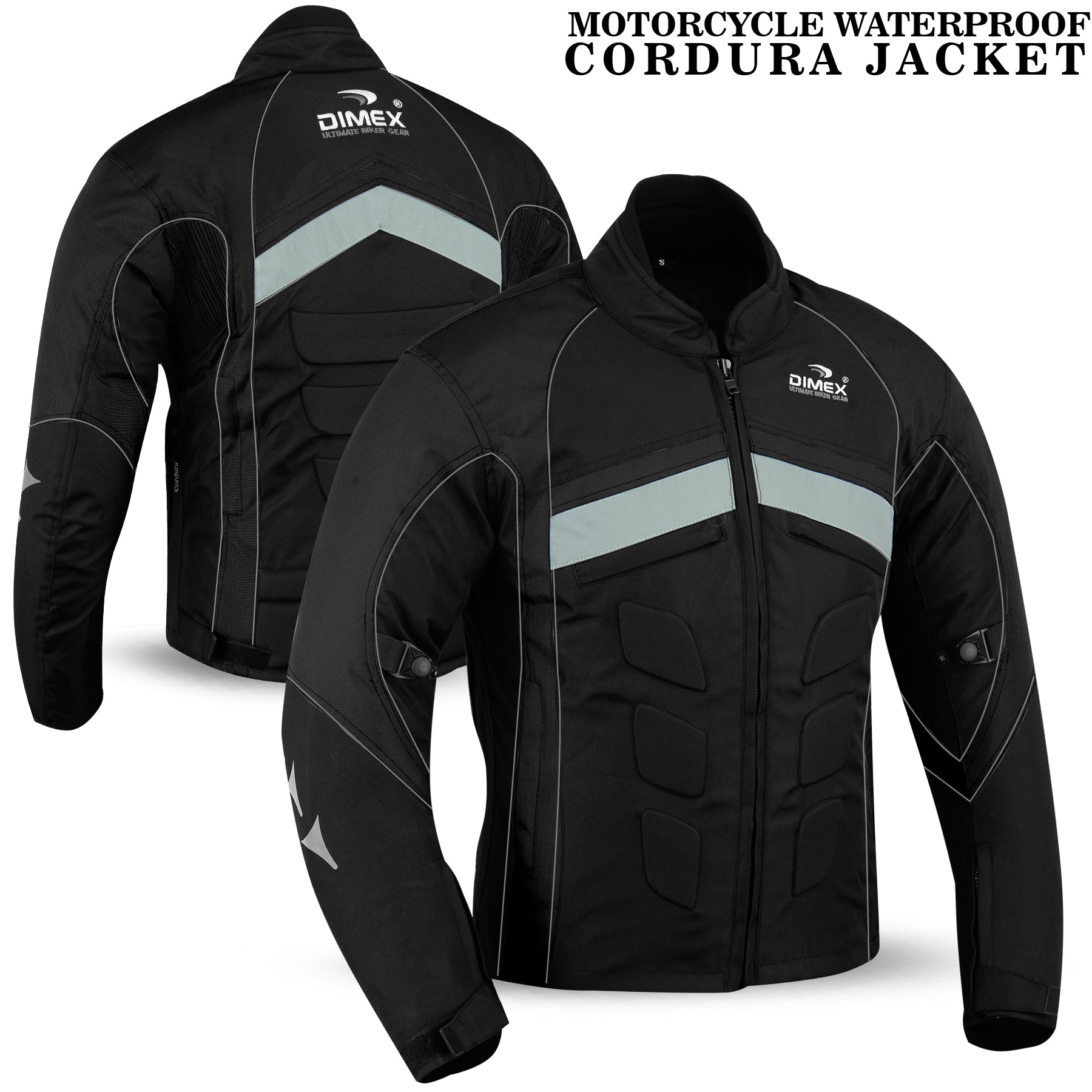 thumbnail image 2 of RAC3 Men's Waterproof Textile Cordura Motorcycle Jacket - Armored With Removable Quilt Lining 2 of 5