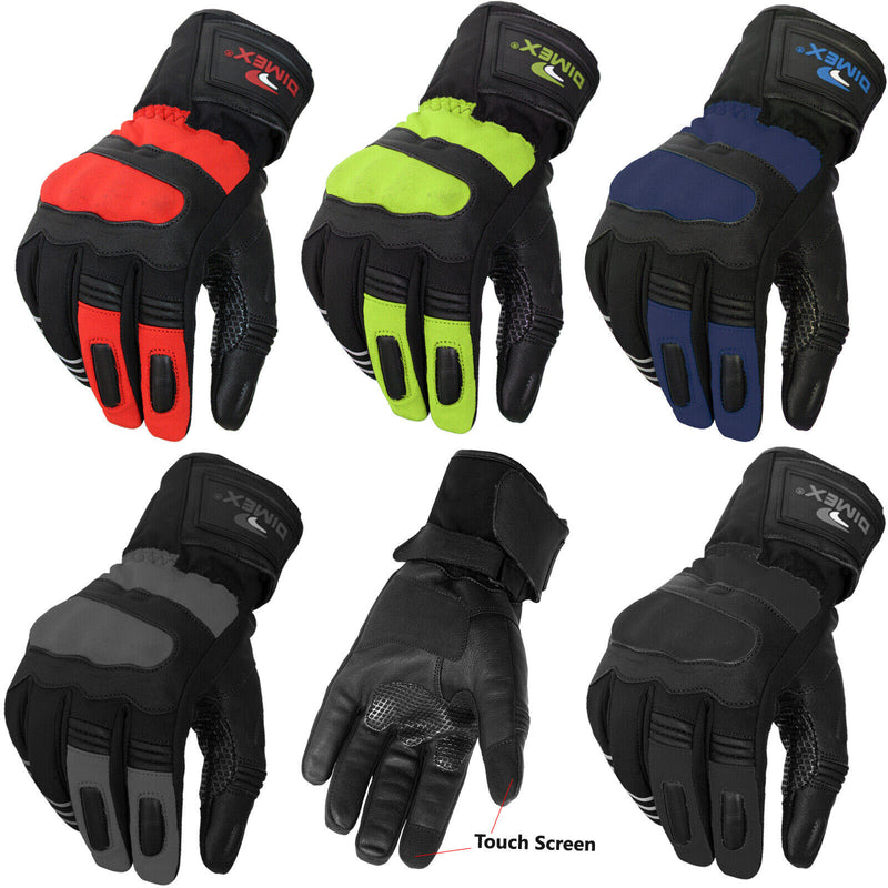 Motorcycle Motorbike Gloves Leather Knuckle Thermal Protection Touch Screen