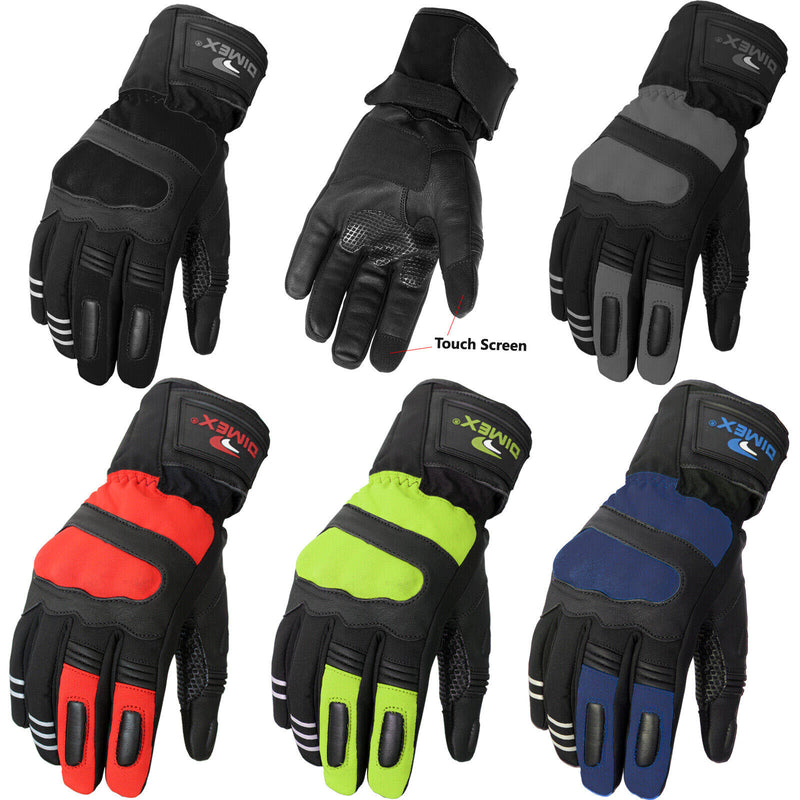 Motorcycle Motorbike Gloves Leather Knuckle Thermal Protection Touch Screen