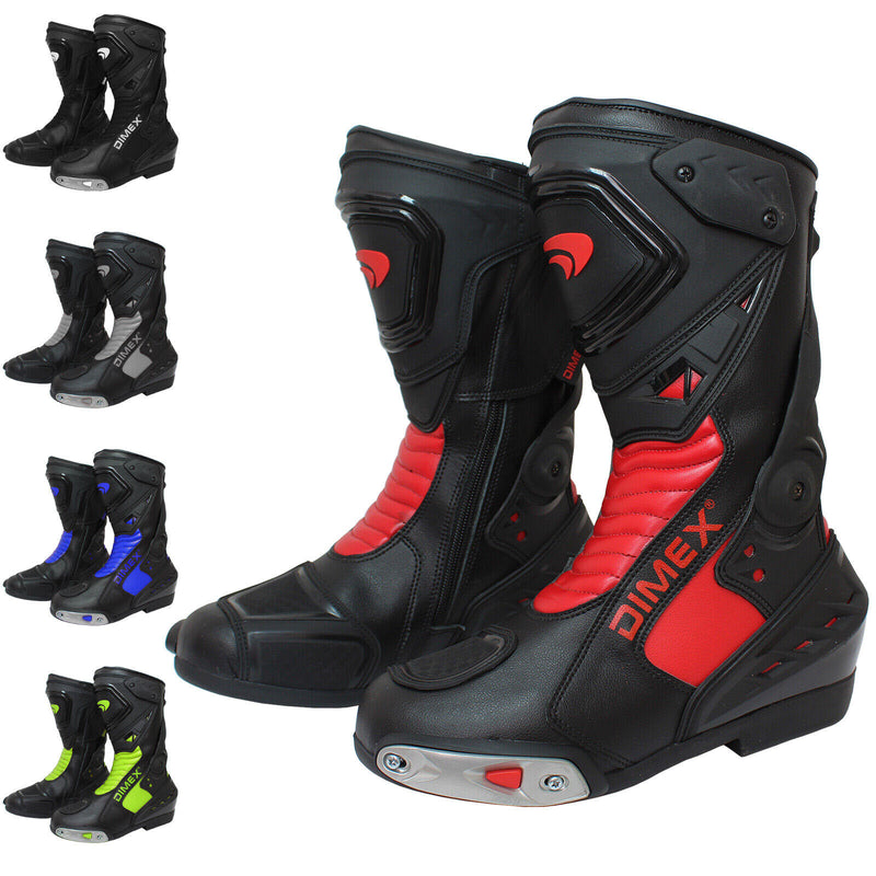 Mens Motorcycle Long Boots Waterproof Leather Motorbike CE Armoured UK Size