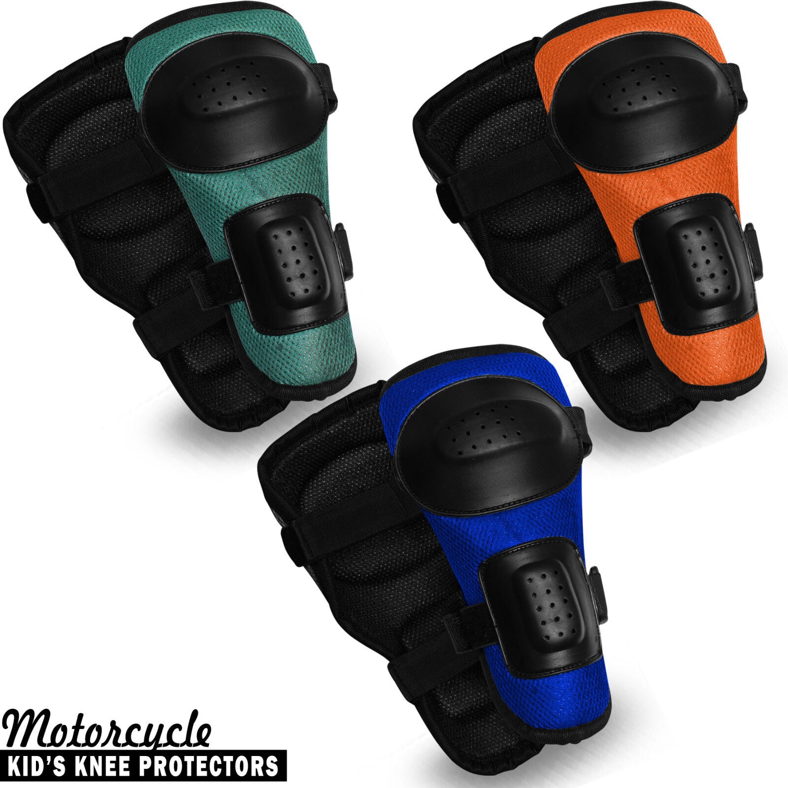 Kids Motorcycle Knee Protector Brace Support Snowbaords Skate MX Protection  Set