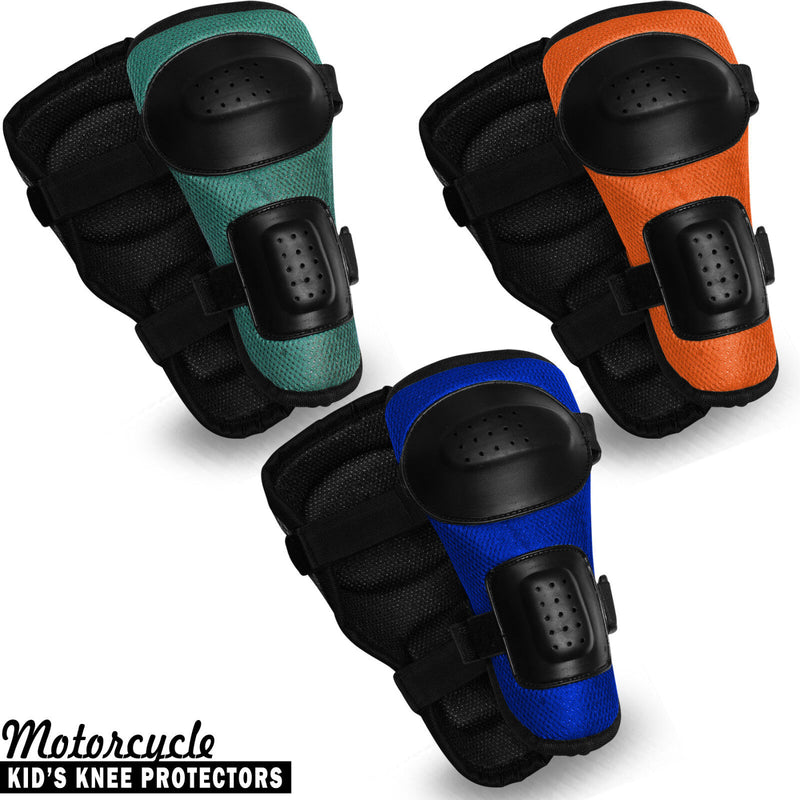Kids Motorcycle Knee Protector Brace Support Snowbaords Skate MX Protection Set