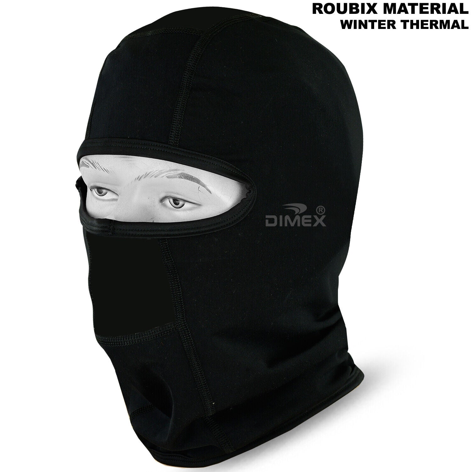 Thermal Balaclava Motorcycle Helmet Soft Face Roubaix Black