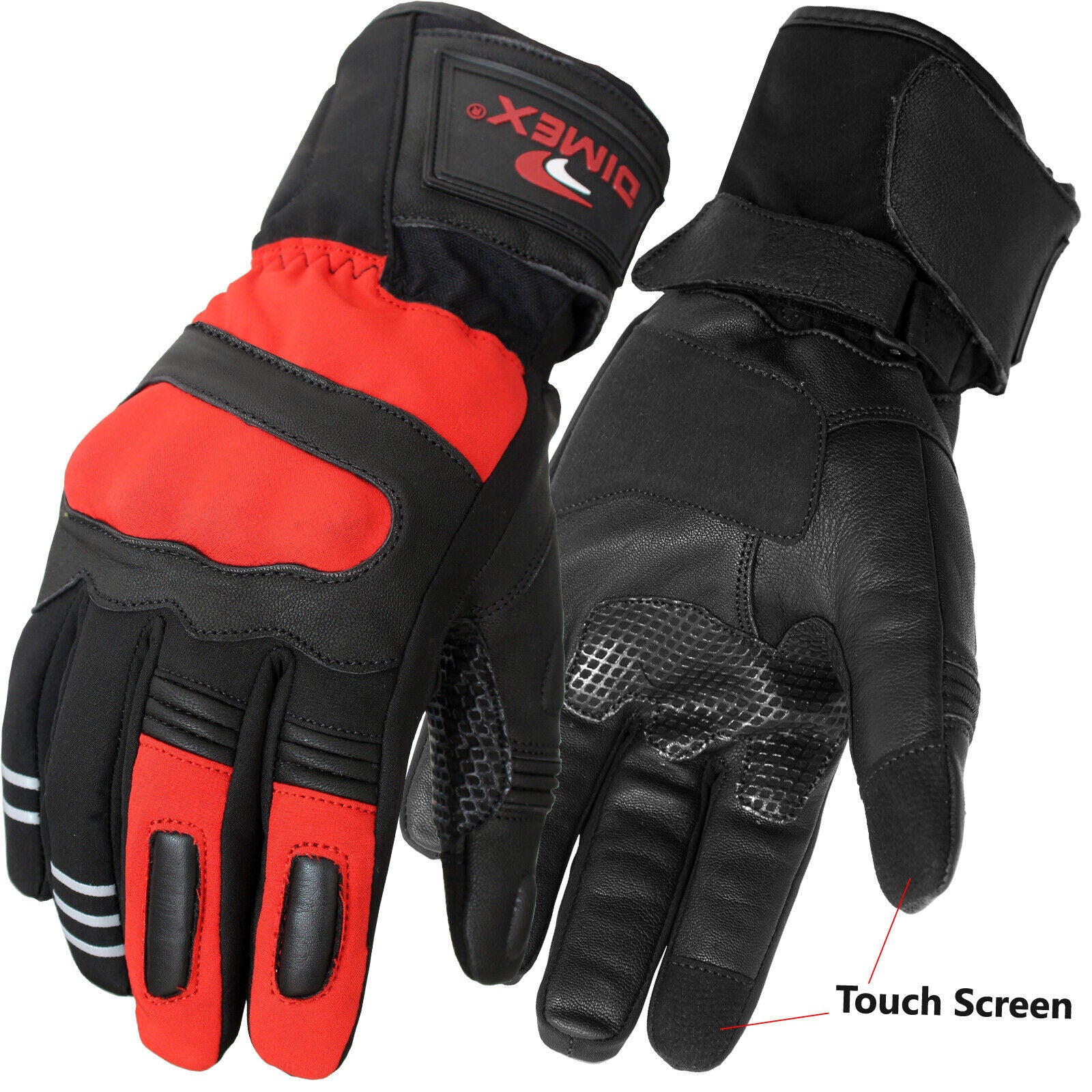 Motorcycle Motorbike Gloves Leather Knuckle Thermal Protection Touch Screen