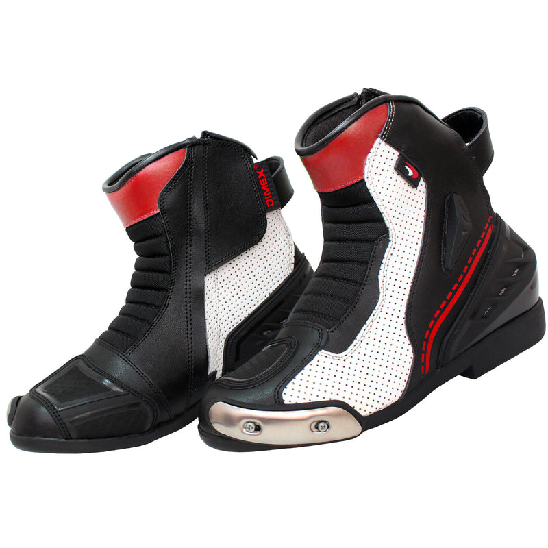 Leather Motorcycle Boots Motorbike Sports Adventure Short Ankle Shoes Racing CE