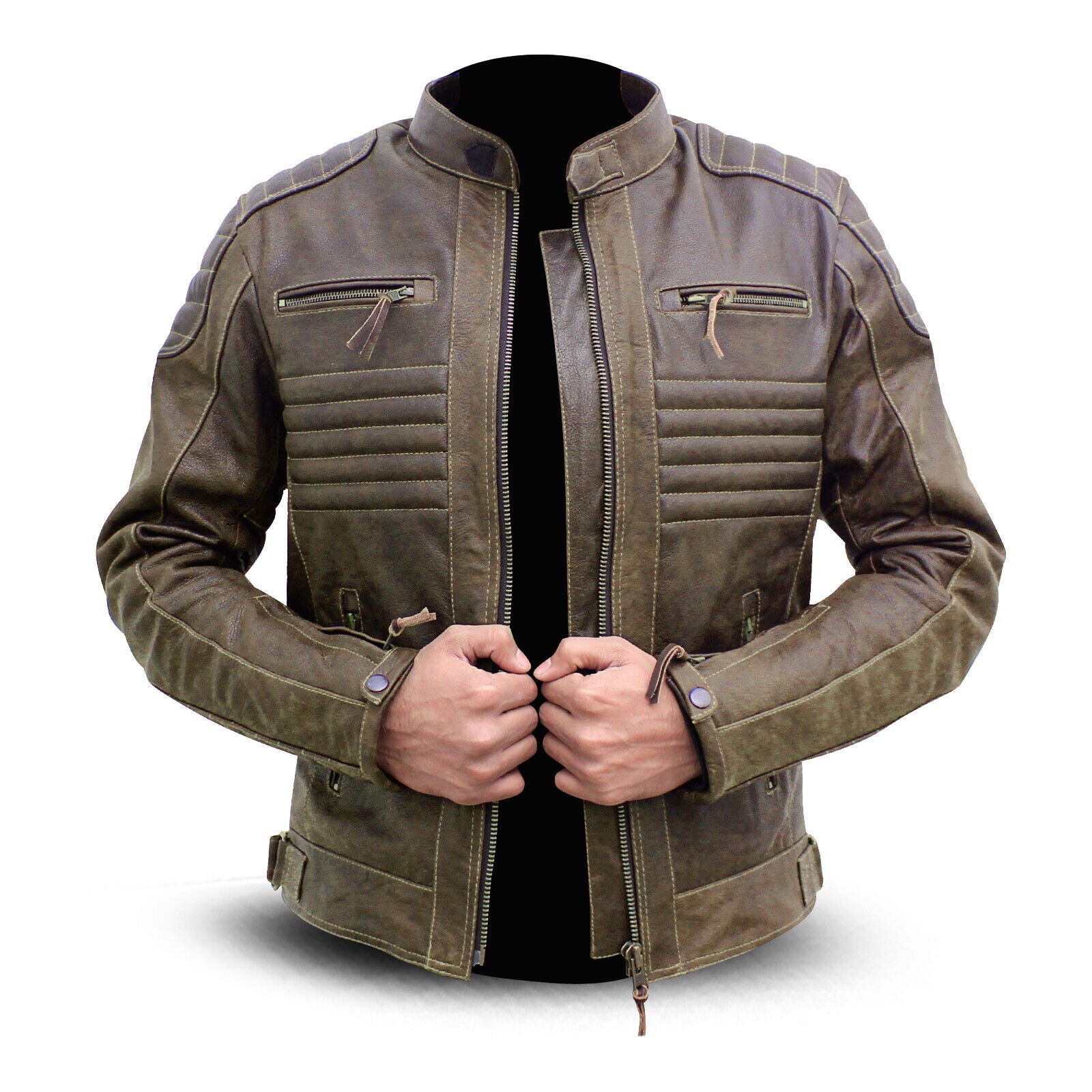 Bike Jacket Mens Biker Jackets Uk GOLDTOP BOBBER CE Armoured Mens