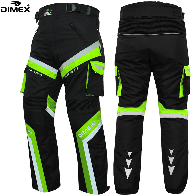 Dimex Mens Motorbike Suit Textile Waterproof Cordura Motorcycle Racing Jacket - Green