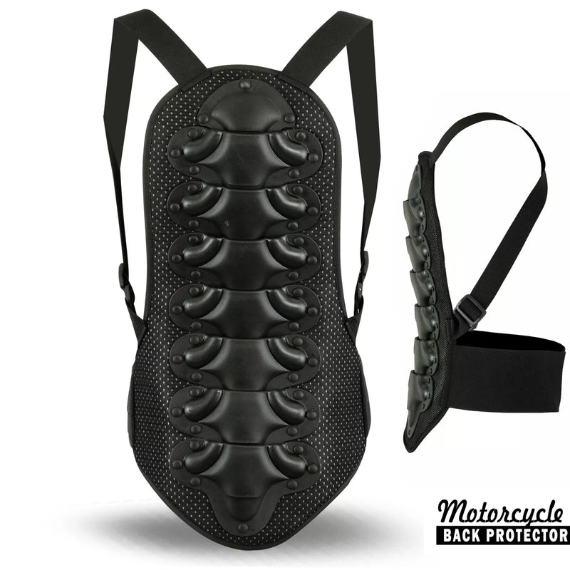 Motorcycle spine armor clearance