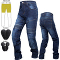 Mens Armoured Motorcycle Jeans Motorbike Pant Denim Trousers Lined with Kevlar