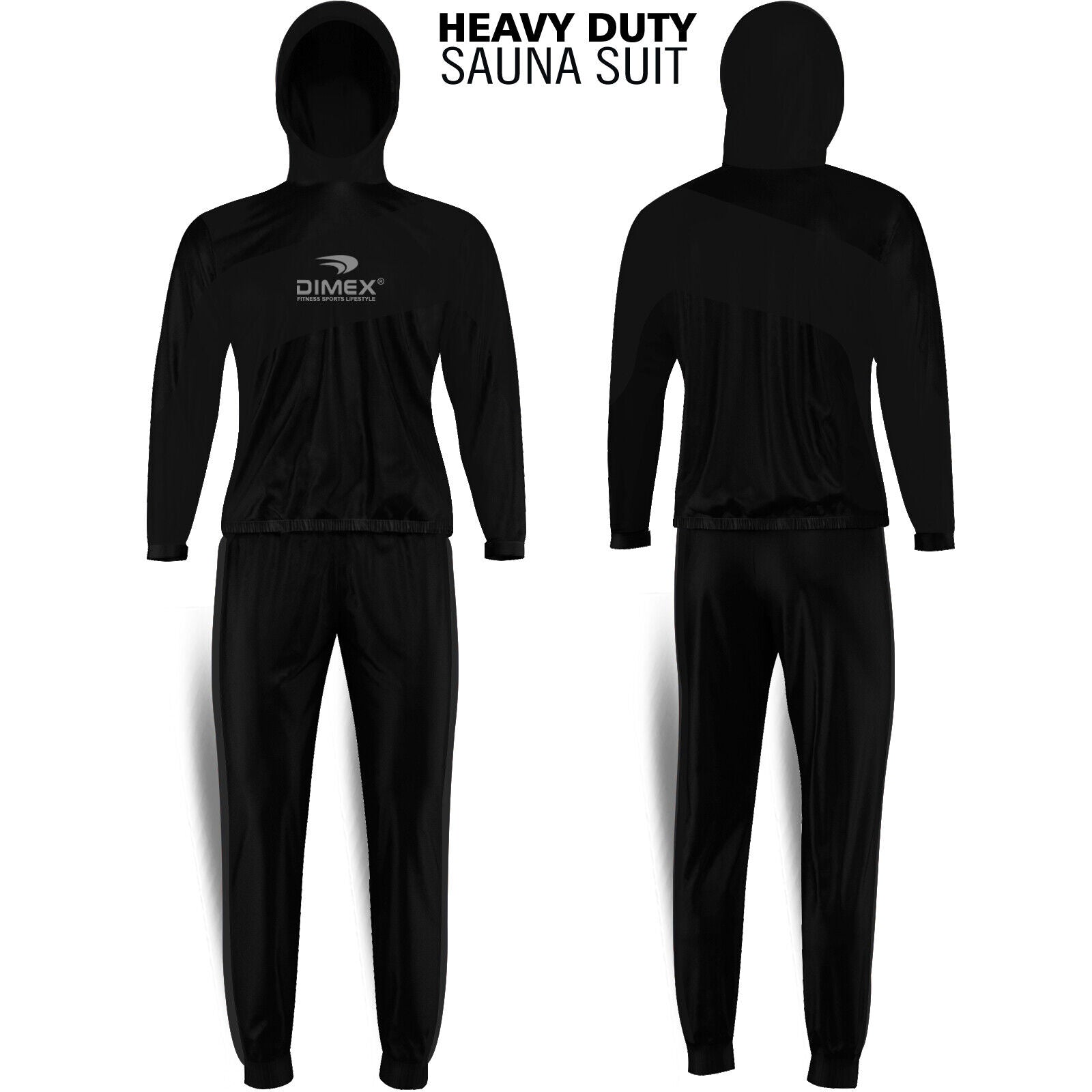 Heavy Duty Sauna Suit Exercise Gym Sweat Suit Fitness