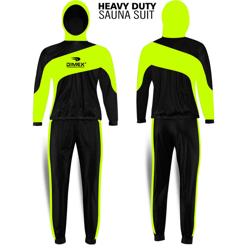 Heavy Duty Sauna Suit Exercise Gym Sweat Suit Fitness Weight Loss with Hoodie